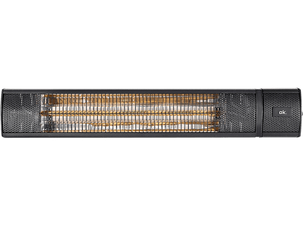 Estufa eléctrica - ok. OPH 206321 ES, Exterior, 2000 W, 3 Niveles de potencia, Soporte de pared, Negro