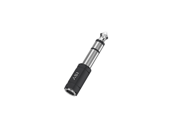 Cable audio - ISY IAU-1003, PVC, 1x 6.35 mm jack y 1x 3.5 mm out, Negro
