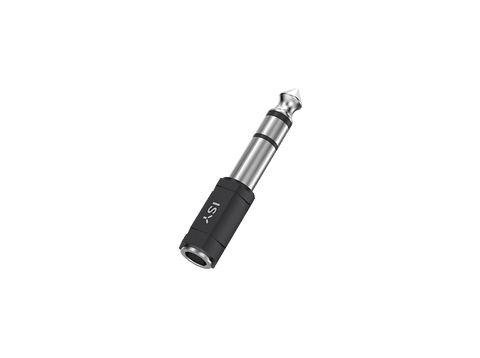 Cable audio - ISY IAU-1003, PVC, 1x 6.35 mm jack y 1x 3.5 mm out, Negro