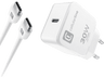 Cargador - Cellularline ACHIPHKITC2CPD30WW, Para USB-C, 30 W, Blanco