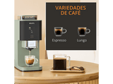 Cafetera superautomática - Krups Coffee Crush, Café en grano y molido, 15 bares, 2 recetas de café, Táctil, Compacta, 3 niveles de molienda, Verde
