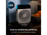 Ventilador de sobremesa - Cecotec EnergySilence 600 DeskChill Smart Rotate Ice, 300 ml, 4 velocidades, Oscilación, AutoOff, Blanco