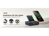Docking station - Baseus NOMOS 5 en 1, Con carga inalámbrica Qi2, 140W, Cable retráctil y pantalla digital, 5 dispositivos a la vez, Universal, Black