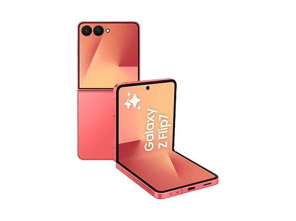 Móvil - Samsung Galaxy ZFlip7, Rojo, 512 GB, 12 GB RAM, 6.9" FHD+, Exynos 2500, 4300 mAh, Android 16