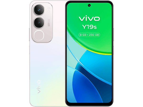 Móvil - vivo Y19S, Pearl Silver, 128GB, 6GB RAM, 6.68" LCD, Unisoc T612, 5150 mAh