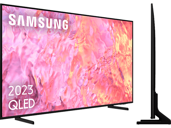 TV QLED 65" - Samsung TQ65Q60CAUXXC, UHD 4K, Smart TV, Quantum Dot, Diseño AirSlim, Object Tracking Sound+, SolarCell Remote, Gaming Hub, Negro