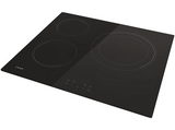 Placa vitrocerámica - Candy CH63DCC, 3 zonas, 59 cm, Negro