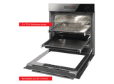 Horno - KOENIC KBO 611-1 B A1, 77 l, Anchura 59.5 cm, Grill, Función de aire caliente y descongelación, Negro