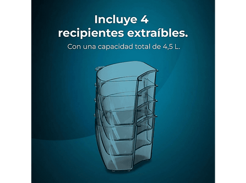 Palomitero - Cecotec Fun&Taste P'Corn Lotus, 1200 W, Listas en 2 minutos, 4 recipientes extraíbles, Diseño compacto, Palomitas dulces y saladas, Rojo