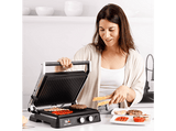 Grill - Taurus Bistro Gourmet, Dual Heat Tech, Grandes placas de cocción, 2600 W, Negro
