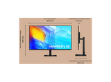 Monitor - Samsung VIEWFINITTY S80D LS37D800EAUXEN, 37 UHD 4K, 60 Hz, 5 ms, VA (Alineación Vertical), Pantalla ajustable, Negro