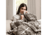 Manta eléctrica - Daga Relax Suave Lujo, 150 W, 6 niveles de temperatura, Calentamiento rápido, Marrón