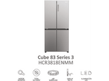 Frigorífico americano - Haier Cube 83 Series 3 HCR3818ENMM, No Frost, 181.5 cm, 467 l, Motor Inverter, Inox