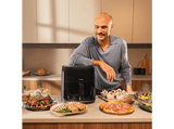 Freidora de aire - Cecotec Cecofry&Grill Smokin’Prime 6500, 2200W, 6.5l, Ahumador integrado, Diseño 3 en 1, Ventana, 10 menús, Grillin Style, Negro