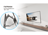 Soporte TV - ISY ITV 3600, De 48- 85, VESA max. 600 x 400 mm, Carga máx. 50 kg, Full Motion, Negro