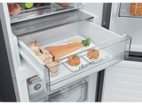 Frigorífico combi - Haier HTR3620DNMG, No Frost, 205 cm, 414L, Inverter, Cajón Fresh 0° Zona, Luz LED, Inox