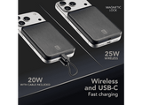 Powerbank - CellularLine Mag Airy Qi2, 5000 mAh, Carga rápida, USB C, Negro