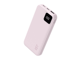 Powerbank - ISY IPP-10001-BK, 10000 mAh, USB-A y USB-C, Rosa