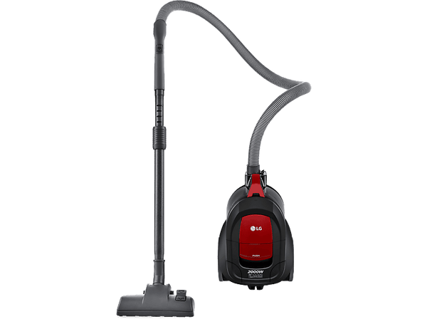 Aspirador sin bolsa - LG VC5506NHTCR, 650 W, con tecnología elipse ciclónica, 1.1 L, Rojo