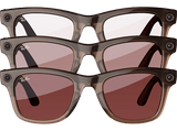 Gafas IA - Ray-Ban Meta, Wayfarer, Blanco piedra, Transitions® Transparente, Rojo Sandía