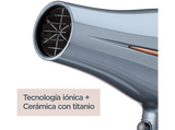 Secador - BaByliss Demin Luxe D251PE, 2200W, 3 Temperaturas, 2 Velocidades, Aire Frío, Antiencrespamiento, Azul
