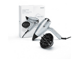 Secador - Babyliss Hydro Fusion 2100 W, Sistema iónico dual, Hidratación y brillo, 3 temperaturas, 2 velocidades, Difusor, D773DE, Azul