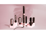 Moldeador - Cecotec Bamba CeramicCare AirGlam Black, Tecnología iónica, 8 en 1, 3 velocidades, 3 temperaturas, 8 accesorios, Black