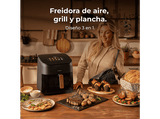 Freidora de aire - Cecotec Cecofry&Grill Smokin’ 6500, 2200W, 6.5L, Doble grill, 10 Menús, Ahumador integrado, Pizza maker, Negro