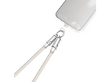 Cordón para móvil - Panda Lanyard, 1.2m Cable, USB-C, Goma, Carga rápida, 60W, Canela