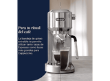 Cafetera express - De'Longhi EC890.M Dedica Duo Cold Brew, 15 bar, 1450W, 1.1 l, Capacidad para 2 tazas, Metal