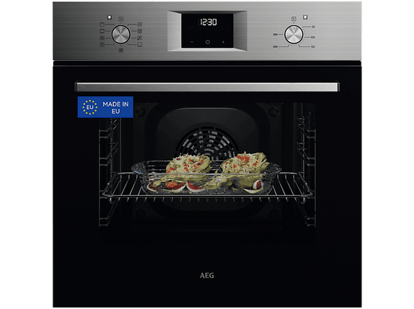Horno - AEG OU5AB21CM, Multifunción, Limpieza por agua, 65 l, Función Grill, 60 cm, Inox Antihuellas