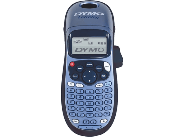 Impresora de etiquetas - Dymo LetraTag® 100H, Portátil, Pantalla LCD de 13 caracteres, Azul