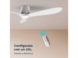 Ventilador de techo - Cecotec EnergySilence Aero 5400, Motor DC, 52 pulgadas, Mando a distancia, 6 velocidades, Blanco