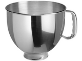Robot amasador - Kitchen-Aid Artisan 5KSM125EER, 300W, 4.8 l, Hasta 220 rpm, 4 accesorios, Rojo