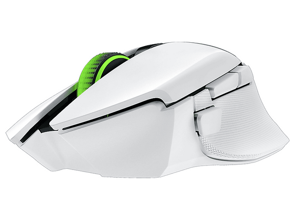 Ratón gaming - Razer Basilisk V3 X HyperSpeed, Inalámbrico, 18000 ppp, 535h Autonomía, 450 IPS, Razer Chroma™ RGB, Blanco