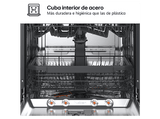 Lavavajillas - LG DF375HMS, 14 servicios, 10 programas, 60 cm, LED táctil, Tercera bandeja, TrueSteam™, QuadWash™, Acero negro grafito antihuellas