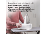 Centro de planchado - Braun CareStyle Compact Pro IS2561WH, 2400W, 1.5l, 6 bar, Golpe de vapor 400g/min, Suela EloxalPlus, Freeglide3D, Blanco/Naranja