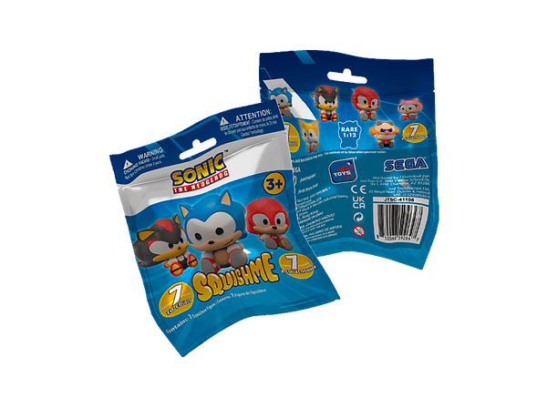 Figura - Magicbox Sonic™ Squishmees s3, Bolsa sorpresa, 7 para coleccionar, 9 cm, Aroma a fresa