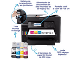 Impresora tinta - Epson EcoTank ET-16655, Multifunción, Pantalla Táctil, A3, Wi-Fi, Negro