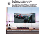 Monitor gaming - LG 34GX90SA-W, 34 WQHD 4K, 240 Hz, 0.03 ms, OLED curvo 800R, AMD FreeSync™, USB-C, Altavoces integrados, Altura ajustable, Blanco