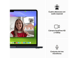 Apple MacBook Air (2024), 13,6, Chip M3, GPU de 10 núcleos, 8 GB RAM, 512GB de SSD, Teclado Magic Keyboard Touch ID, macOS, Medianoche