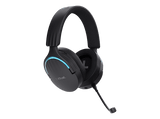 Auriculares gaming - Trust GXT 491, Circumaurales, Bluetooth, Con micrófono, Iluminación RGB, Negro