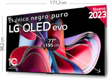 TV OLED 77 - LG OLED77G36LA, OLED 4K, Inteligente α9 4K Gen6, Smart TV, DVB-T2, Plata satinado
