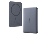 Powerbank - Baseus PicoGo AM41 Ultra-fina, 5000 mAh, 20W, Carga magnética, Con cable Tipo C 60W, Carga Pass-Through, Carga rápida, Gris
