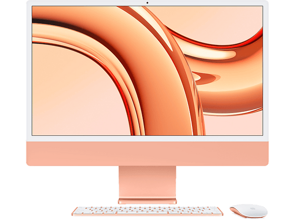 Apple iMac (2023) Z19RBASE, 24" Retina 4.5K, Chip M3, CPU de 8 núcleos, GPU de 10 núcleos, 16GB de RAM, 2TB de SSD, Naranja