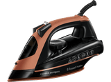 Plancha de vapor - Russell Hobbs Copper Express, 150 g/min, 0.32 l, Antical, Antigoteo, Marrón