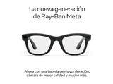 Gafas IA - Ray-Ban Meta Wayfarer (Gen 2), Negro mate, Lentes transparentes, Talla estándar