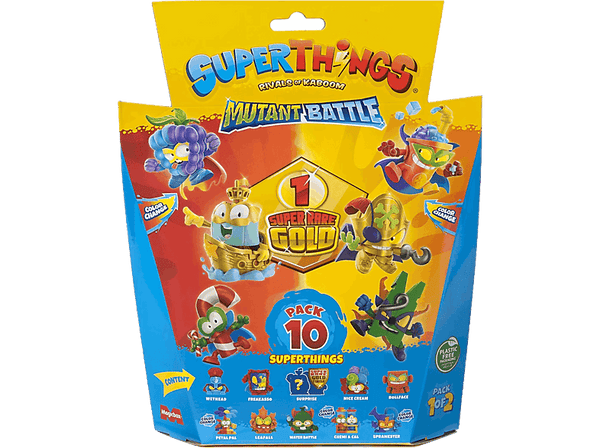 Figura - MagicBox Pack 10 Superthings Mutant Battle, Figura aleatoria, Multicolor