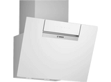 Campana decorativa - Bosch DWK67FN20, Serie 4, 4 velocidades, 431 m³/h, App Home Connect, Control Placa-Campana,60 cm, Cristal blanco