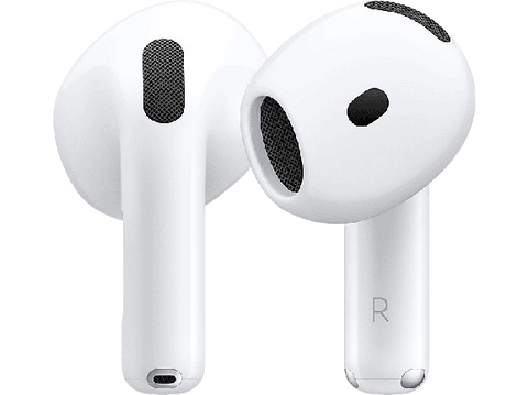 Apple AirPods 4 con Cancelación Activa de Ruido (2024 4ª gen), Inalámbricos, Bluetooth®, Estuche de carga inalámbrico, Chip H2, Siri, USB-C, Blanco